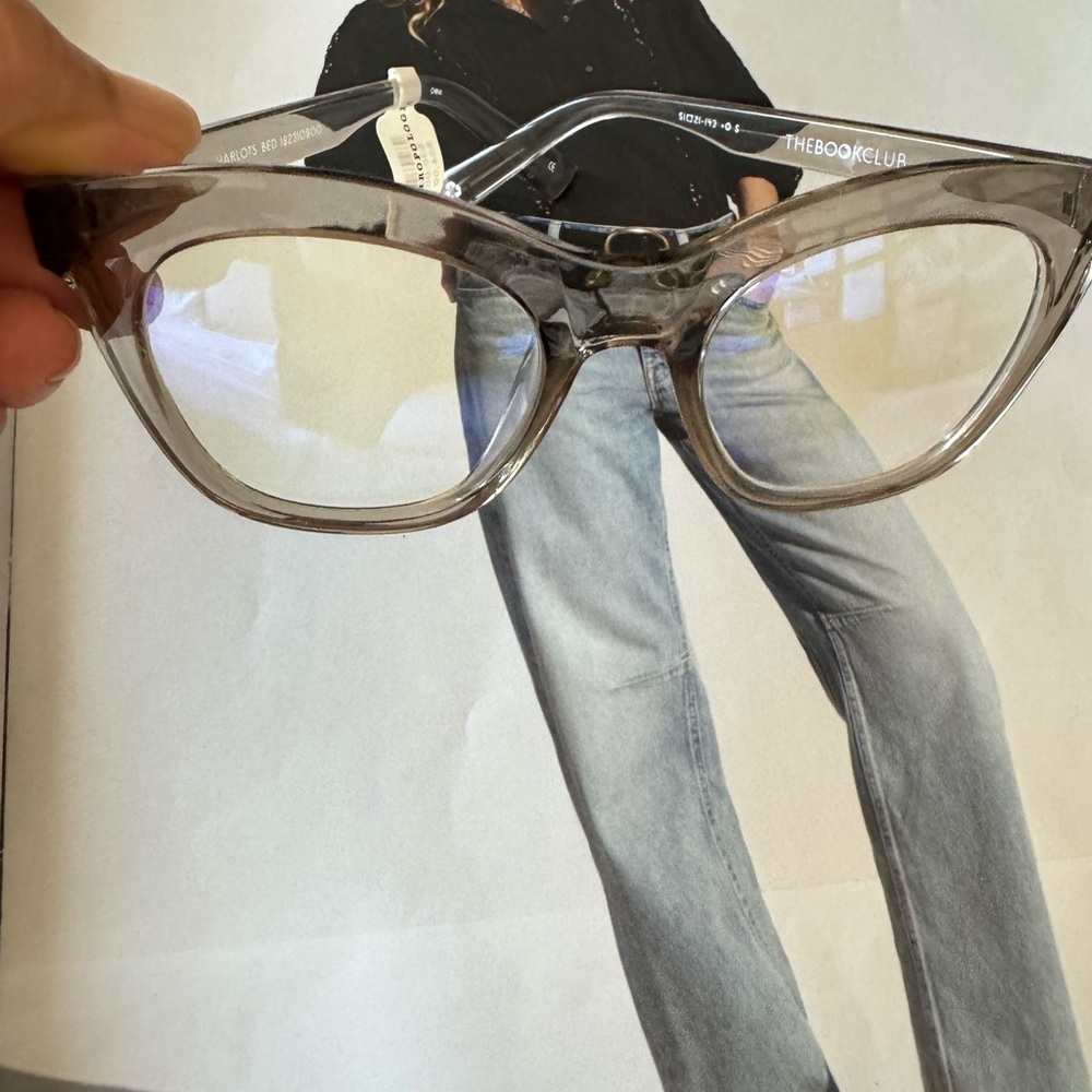Anthropologie Transparent Gray reading Glasses